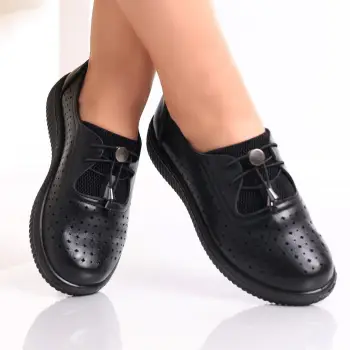 Pantofi dama casual Negri din Piele Ecologica Erica imagine