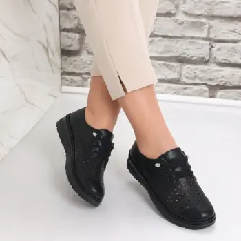 Pantofi dama casual Negri din Piele Ecologica Halya imagine