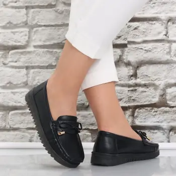 Pantofi dama casual Negri din Piele Ecologica Jinan imagine