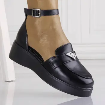 Pantofi dama Casual Negri din Piele Ecologica Kenia imagine