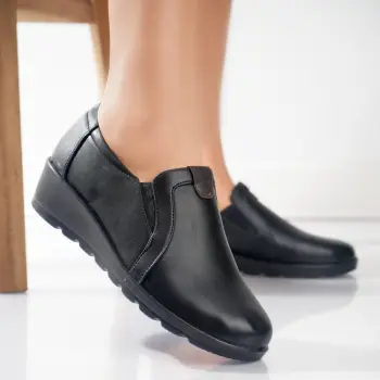 Pantofi dama casual Negri din Piele Ecologica Larisa imagine