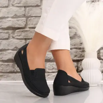 Pantofi dama casual Negri din Piele Ecologica Lasina imagine