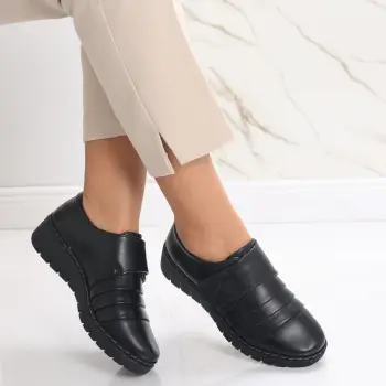 Pantofi dama casual Negri din Piele Ecologica Madiha imagine