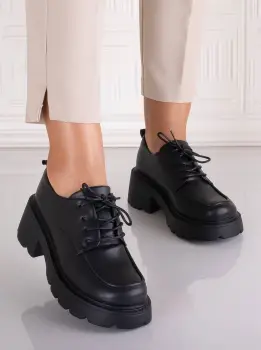 Pantofi dama casual Negri din Piele Ecologica Misayna imagine