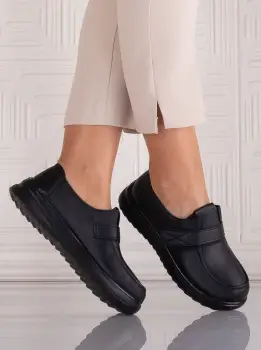 Pantofi dama Casual Negri din Piele Ecologica Nedira imagine