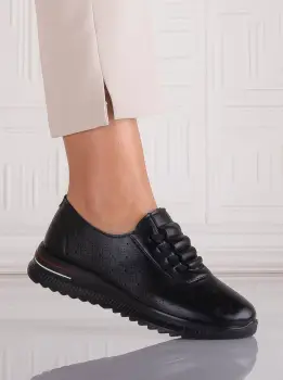 Pantofi dama Casual Negri din Piele Ecologica Noida imagine