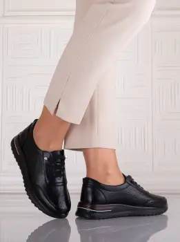 Pantofi dama Casual Negri din Piele Ecologica Nolya imagine