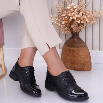 Pantofi dama casual Negri din Piele Ecologica Oson imagine