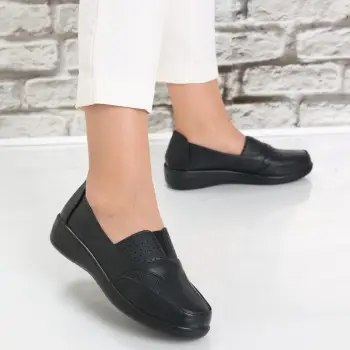 Pantofi dama casual Negri din Piele Ecologica Risan imagine