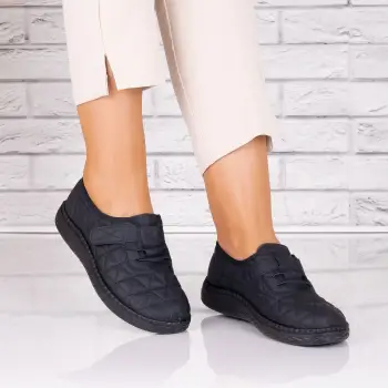 Pantofi dama casual Negri din Piele Ecologica Saraya imagine