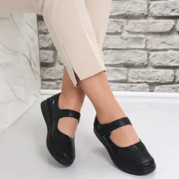 Pantofi dama casual Negri din Piele Ecologica Sensa imagine