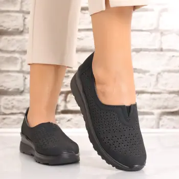 Pantofi dama casual Negri din Piele Ecologica Sonita imagine