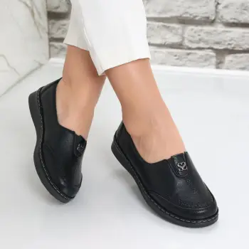 Pantofi dama casual Negri din Piele Ecologica Suraia imagine