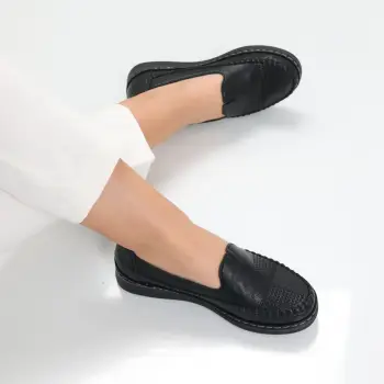 Pantofi dama casual Negri din Piele Ecologica Zinam imagine