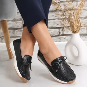 Pantofi dama casual Negri din Piele Naturala Alinca imagine