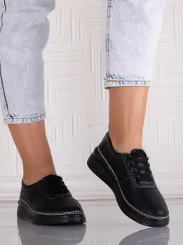 Pantofi dama casual Negri din Piele Naturala Alonsa imagine