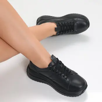 Pantofi dama casual Negri din Piele Naturala Amelsa imagine