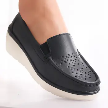 Pantofi dama casual Negri din Piele Naturala Avril imagine