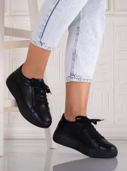 Pantofi dama casual Negri din Piele Naturala Aziva imagine