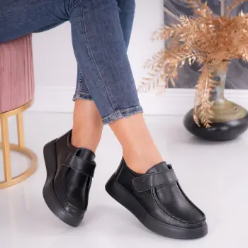 Pantofi dama casual Negri din Piele Naturala Duva imagine