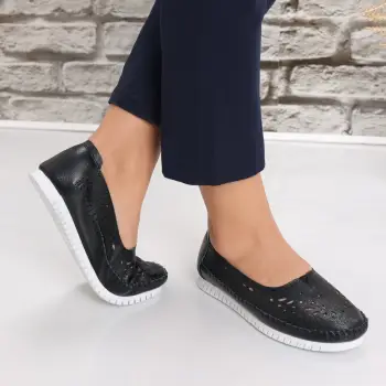 Pantofi dama casual Negri din Piele Naturala Iliana imagine