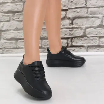 Pantofi dama casual Negri din Piele Naturala Namia imagine
