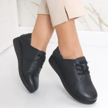 Pantofi dama casual Negri din Piele Naturala Samiana imagine