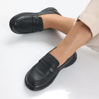 Pantofi dama casual Negri din Piele Naturala Sendiana imagine