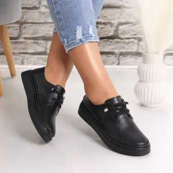 Pantofi dama casual Negri din Piele Naturala Yalina imagine