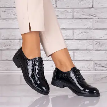 Pantofi dama casual Negri piele ecologica Maisie imagine