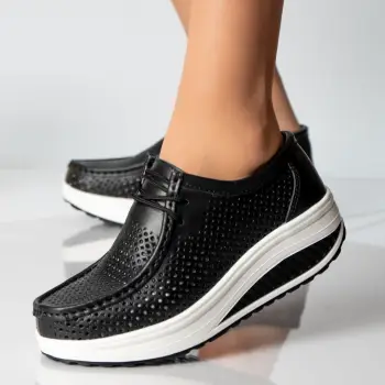 Pantofi dama casual negri piele naturala samra imagine