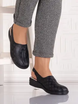 Pantofi Dama casual Negrii din Piele Ecologica Adnana imagine