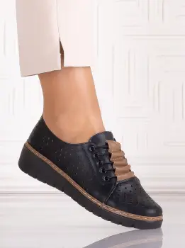 Pantofi dama casual Negrii din Piele Ecologica Tusami imagine