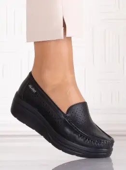 Pantofi dama casual Negrii din Piele Naturasa Anastassia imagine