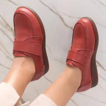 Pantofi dama casual Rosii din Piele Naturala Jarin imagine