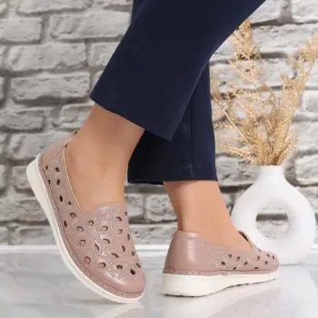 Pantofi dama casual Roz din piele ecologica poilo imagine
