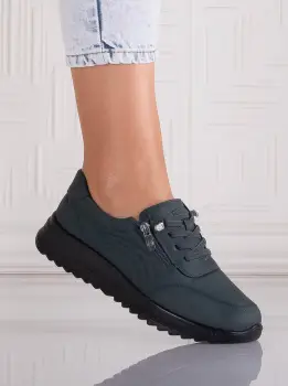 Pantofi dama Casual Verzi din Piele Ecologica Savira imagine