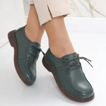 Pantofi dama casual Verzi din Piele Naturala Esana imagine