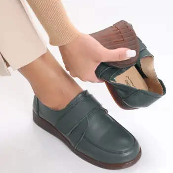 Pantofi dama casual Verzi din Piele Naturala Jarin imagine