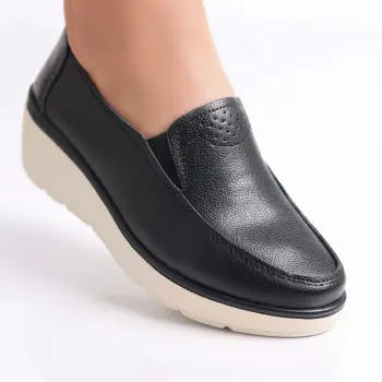 Pantofi dama casual Verzi din Piele Naturala Molida imagine
