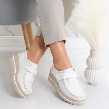 Pantofi dama cu platforma Albi din Piele Naturala Anera imagine