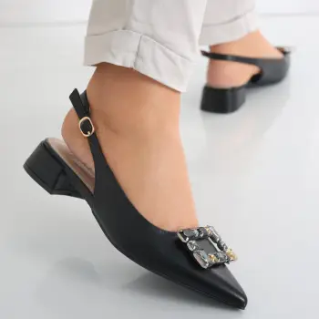 Pantofi dama Negri din Piele Ecologica Enver imagine