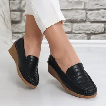 Pantofi dama Negri din Piele Ecologica Fasila imagine