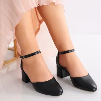 Pantofi dama Negri din Piele Ecologica Orti imagine