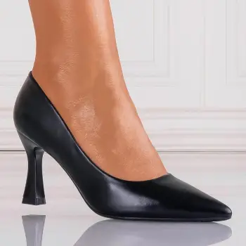 Pantofi dama Negri din Piele Ecologica Sarmina imagine