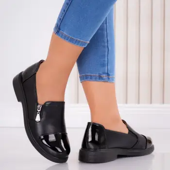 Pantofi dama Negri din Piele Ecologica Tirans imagine