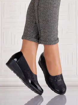 Pantofi dama Negrii din Piele Ecologica Masonia imagine