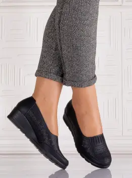 Pantofi dama Negrii din Piele Ecologica Masonia imagine