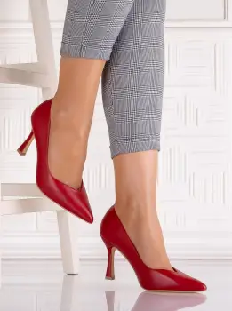 Pantofi dama Rosii din Piele Ecologica Melizia imagine