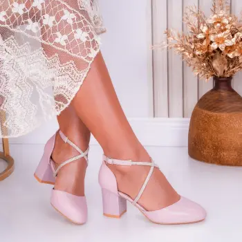 Pantofi dama Roz din Piele Ecologica Rimara imagine